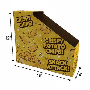 <span class=keywords><strong>Caja</strong></span> de Exhibición de Cartón Corrugado para Snacks, Tipo <span class=keywords><strong>POS</strong></span>, Lista para Exhibición en Tiendas, con Compartimentos Desprendibles - Product Image 3