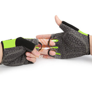 Service OEM personnalisé, gants de cyclisme légers à demi-doigts, antidérapants, avec sangle de poignet réglable, unisexe, faible MOQ - Product Image 3