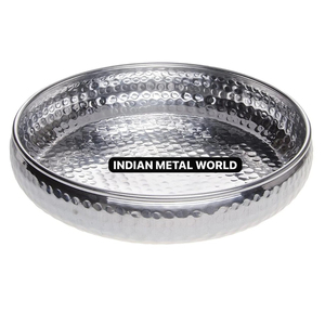 Plato para servir de Chocolate martillado de Metal pulido de calidad Superior, cuenco para servir postres dulces Vintage para accesorios de cocina - Product Image 1