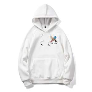 เสื้อมีฮู้ดของผู้ชายผ้าฝ้าย100% ฤดูใบไม้ร่วงฤดูหนาวเสื้อสวมหัวทรงหลวมลำลองโอเวอร์ไซส์พิมพ์ลายฮิปฮอปสีพื้น - Product Image 2