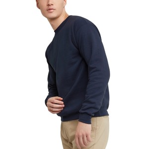 Heavyweight French Terry Cotton O-Neck Blank Oversized Men's Sweatshirts Fleece Custom Logo Embroidered Sweatshirts For Men - Product Image 5