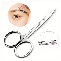 Pince à cuticules en acier inoxydable à lame incurvée, pinces de beauté, pinces longues, antidérapantes, durables, outils pour l'art des ongles, modèle de marque personnalisé