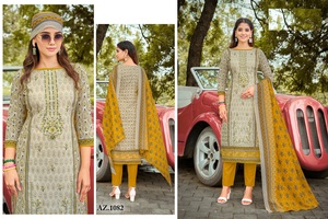 Dhwaja Export Pure Cotton Traditional Self Embroidery Work <b>Top</b> and Pent with Dupatta for Party Pakistani Collection - Product Image 4