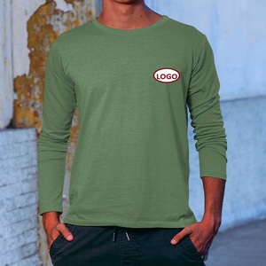 Alta calidad 100% algodón personalizado de gran tamaño de larga duración transpirable algodón poliéster deporte correr gimnasio de talla grande Camiseta de manga completa - Product Image 3