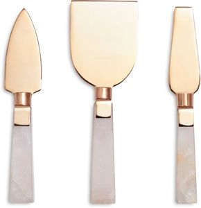 Outils à découper le fromage en acier inoxydable plaqué or populaires pour la maison, l'hôtel, la cuisine, ensembles à fromage avec manche en nacre - Product Image 3