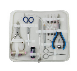 MAGMA BEAUTY Kit d'outils professionnels pour extensions de cheveux en acier inoxydable de qualité chirurgicale, couleur personnalisée, usage commercial, pinces à cheveux - Product Image 1