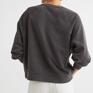 Sudadera de invierno de algodón unisex con jersey de cuello redondo de manga larga al por mayor con estampado de logotipo personalizado con capucha en blanco para hombres y mujeres - Product Image 4