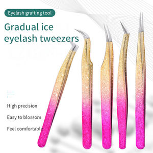 Pinzas Profesionales para Pestañas de Acero Inoxidable Premium, Función Antimagnética, Mango Cómodo, 10 mm de Longitud, Logotipo Personalizado para Pestañas Postizas - Product Image 5