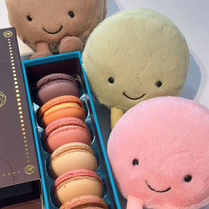 Jelly Catt French Dessert Macarons <b>Pink</b> Brown Soft Plush Food Series <b>Toy</b> Delicious Maple Syrup for Afternoon <b>Kitchen</b> Food <b>Toys</b> - Product Image 3