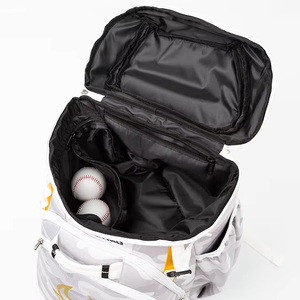 Large Capacity <b>Baseball</b> Gear Bag <b>Bat</b> Holder Helmet Space Ventilated Shoe Pocket Embroidered Logo Sublimated Print Oxford - Product Image 5