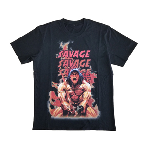 เสื้อยืดสตรีทแวร์ผู้ชายผ้าฝ้าย 100% 180 กรัม แขนสั้น พิมพ์ลายกราฟิกโลโก้แบบ DTG  รับผลิตตามแบบ - Product Image 2