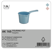 Pot de fleurs multifonctionnel en plastique PP durable de 1,5 L, écologique, couleur personnalisée, poignée ergonomique facile à saisir, design moderne pour la maison