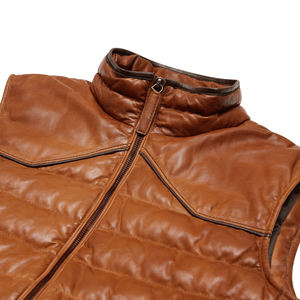 Chaleco de Motocicleta de Cuero de Alta Calidad para Hombre, Último Estilo, Ropa de Invierno de Cuero para Exteriores - Product Image 2