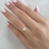 Bague en argent sterling 925 en forme de cœur pour femme, bijoux de créateur personnalisés pour la Saint-Valentin, fiançailles, mariage, zircone cubique