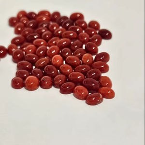 พลอยปะการังแดงธรรมชาติจากอิตาลี, พลอยเม็ดเดี่ยว, สำหรับทำเครื่องประดับ, รูปทรงวงรี, คุณภาพดี - Product Image 1