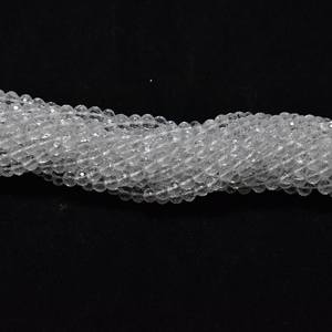 Perles rondes facettées en cristal de quartz 4,25 mm, brin de 13 pouces, perles de pierres précieuses transparentes pour colliers et bracelets - Product Image 2