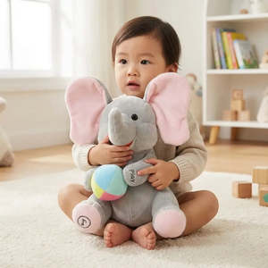 Peluche Éléphant Jouet de Jeu de Cache-Cache - Product Image 3