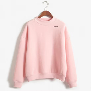 Sudadera informal acogedora de moda para mujer, jersey de manga larga con logotipo en relieve, sudaderas con capucha de algodón suave Terry Washed Techniques Otoño Invierno - Product Image 4