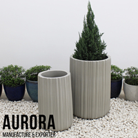 Jardinières en fibrociment peintes, vente en gros directe usine, pour maison et jardin, usage intérieur, écologiques, avec trou de drainage, personnalisables, marque privée