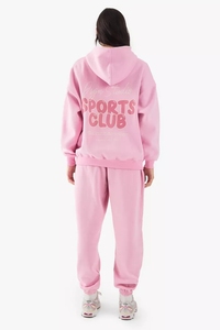 Conjunto de sudadera con capucha y Jogger para mujer hecho a medida, conjunto de chándal de 2 piezas de algodón orgánico 100% para mujer - Product Image 3