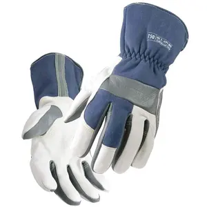 定制FR皮革焊接手套长袖耐热防火手套TIG MIG工作安全手套