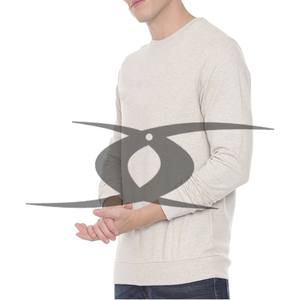 Sudadera de cuello redondo de algodón orgánico personalizada Unisex, ropa de invierno térmica con estampado sólido de gran tamaño para hombres, algodón 100% - Product Image 4