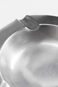 Cendrier élégant pour maison bureau hôtel Bar bol cendrier moderne en acier inoxydable forme ronde couleur argent bureau voiture Table cendrier - Product Image 5