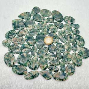 100% naturel mousse Agate pierre précieuse en vrac en gros Lot mousse Agate pierre précieuse fournisseur inde à la main mousse Agate Cabochon pour bijoux - Product Image 6