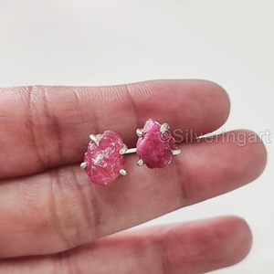 Conjunto de Joyería para Mujer con Rubí Natural, Piedra de Nacimiento de Julio, Anillo Ajustable, Joyería Hecha a Mano, Plata de Ley 925 - Product Image 2