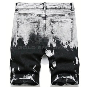 Pantalones Cortos de Mezclilla para Hombre, Estilo Vintage, Desgastados, Ecológicos, Corte Regular, Algodón, para Verano, con Bolsillos Laterales para un Uso Duradero - Product Image 2
