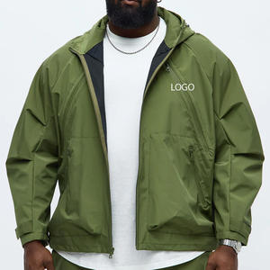 Veste de haute qualité à manches longues avec logo personnalisé, col pour homme avec capuche, idéale pour l'hiver et poches latérales, fermeture éclair - Product Image 1