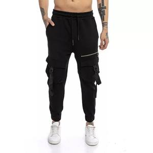 Fournisseur de gros, pantalon de jogging à cordon de serrage pour homme, pantalon de survêtement en toile respirant et surdimensionné, essentiel, mi-foncé - Product Image 3