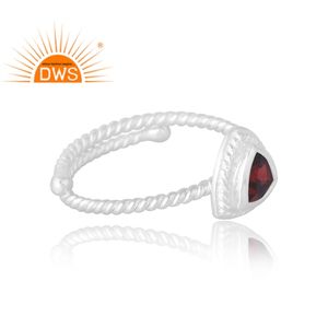 แหวนพลอยโกเมนธรรมชาติเงินสเตอร์ลิง925ขายดีล่าสุดเครื่องประดับที่กำหนดเองสำหรับผู้หญิงของขวัญสำหรับผู้หญิงสำหรับเธอ - Product Image 4