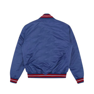 Chaquetas Varsity de Satén para Hombre al por Mayor 2025, Estilo Urbano, Satén Liso, Logotipo Personalizado, Servicio OEM para Universidades y Colegios de Béisbol - Product Image 2