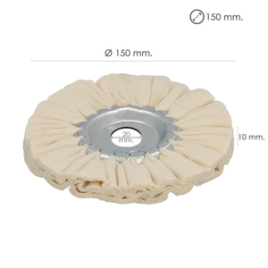 Disco lucidante in tessuto per smerigliatrice / smerigliatrice angolare Ø 150 mm. - Product Image 2