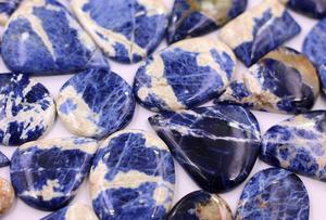 Cabujones sueltos de sodalita natural, piedras preciosas de tamaño libre para venta al por mayor - Product Image 3