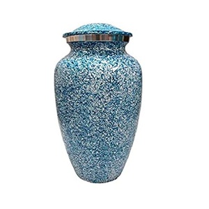 Meilleure qualité urne de crémation pour cendres humaines commémoratives urne métal couleur argent Style européen cendres funéraires en aluminium - Product Image 6