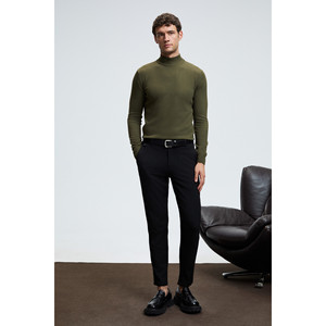 Pull en tricot à col roulé mi-haut pour homme GRIMELANGE REBEL, coupe ajustée basique - Product Image 5