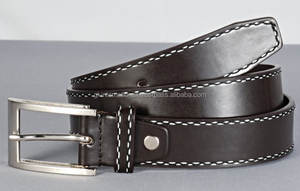 เข็มขัดหนังแบบเรียบง่ายสำหรับผู้ชายเข็มขัดแบบกลัดชุบนิกเกิลไม่ขึ้นสนิมทำตามสั่ง - Product Image 3