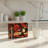 Packs de miel rouge dur de qualité supérieure des États-Unis, Packs de miel Choco VIP gaufrés, Boîte de présentation pour emballage de miel naturel VIP rouge