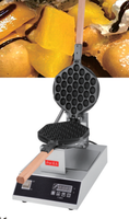 Kitchbox Gaufrier Électrique Professionnel Numérique pour Gaufres Bulle et Gaufres Super Egg, Plaques en Acier Inoxydable, 1700W, Usage Commercial