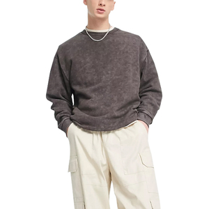 Ropa informal personalizada de manga larga para hombre, sudaderas de lavado ácido, diseño de Jersey, sudaderas de lavado ácido para hombre a la venta - Product Image 4