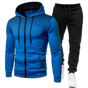 ชุดวอร์มลำลองผู้ชายไซส์ใหญ่แบบ 2 ชิ้น สำหรับฤดูหนาว แขนยาว แบบกลับด้านได้ แห้งเร็ว - Product Image 2