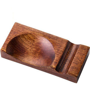 Porte-cuillère en bois d'acacia naturelle, traitement carbonisé, antidérapant, en Silicone, parfait pour une taille personnalisée, prix bon marché avec polissage - Product Image 5