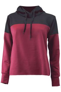 Vente chaude, sweat-shirt pour femme en coton 100% personnalisé, couleur unie, broderie, respirant, col zippé, logo imprimé sur le devant, hiver - Product Image 2