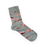 Chaussettes fantaisie en coton pour hommes et femmes, motifs sushis et fruits de mer, décontractées, respirantes, anti-bactériennes, vente en gros