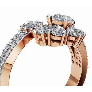 Anillo de Diamantes de Diseño de Lujo Eternal Bloom Of Pear, 1.694 Ct, Oro de 9, 14 y 18 Quilates, Proveedor Mayorista OEM - Product Image 3