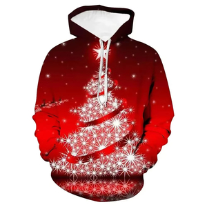 Sudadera con Capucha Navideña para Hombre, Diseño 3D Sólido de Santa Claus y Muñeco de Nieve, Festiva, de Manga Larga, con Bolsillo, Personalizable - Product Image 6