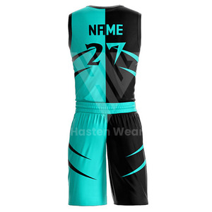 ชุดบาสเก็ตบอลคุณภาพสูงพิมพ์ลายระเหิดชุดเสื้อผ้ากีฬาสำหรับผู้ชายและแห้งเร็วระบายอากาศได้ดีกำหนดโลโก้ได้ตามต้องการ - Product Image 3