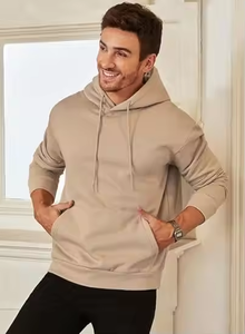 Sudadera con Capucha de Felpa de Algodón Personalizada, Sudadera con Capucha de Estilo Nuevo, Holgada, de Felpa de Algodón 100%, Gruesa, Lisa, con Estampado en Relieve, para Hombre - Product Image 2